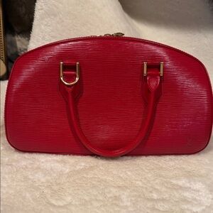 Louis Vuitton Jasmine Red Leather Epi Bag